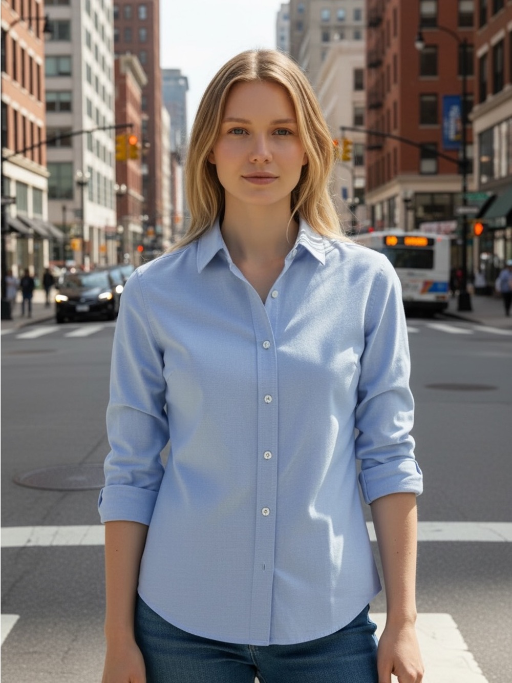 Blue Generation Classic Light Blue Button-Down Shirt